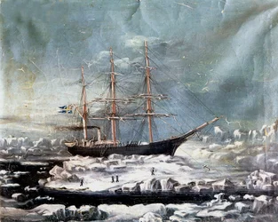 El barco del explorador finlandés, Nils Adolf Erik, Barón Nordenskjold, c.1880